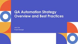 QA Automation Strategy Overview And Best Practices PPT Presentation ACP