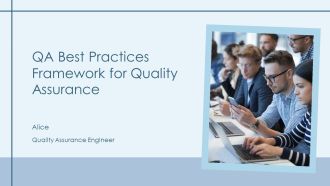 QA Best Practices Framework For Quality Assurance PPT Summary AT