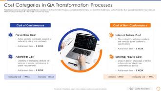 Qa enabled business transformation categories in qa transformation processes