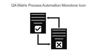 QA Matrix Process Automation Monotone Icon In Powerpoint Pptx Png And Editable Eps Format