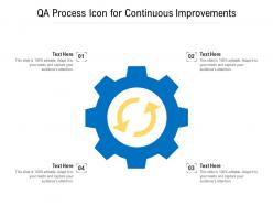 Qa process icon for continuous improvements