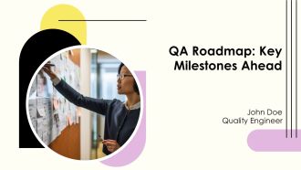 QA Roadmap Key Milestones Ahead PPT Mockup AT