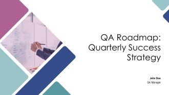 QA Roadmap Quarterly Success Strategy PPT Mockup AT