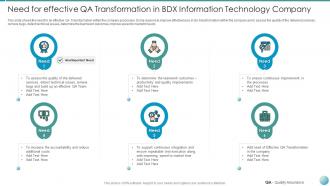 Qa transformation improved product quality user satisfaction need effective qa transformation