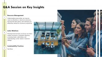 Qanda Session On Key Insights Manorialism Industrial PPT Slides ACP