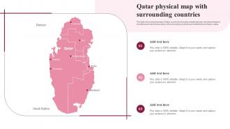 Qatar Physical Map With Surrounding Countries
