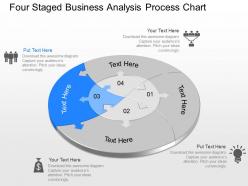 Qb four staged business analysis process chart powerpoint template