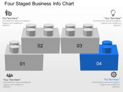 Qc four staged business info chart powerpoint template
