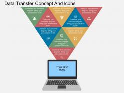 Qh data transfer concept and icons flat powerpoint design