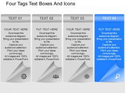 Qh four tags text boxes and icons powerpoint template