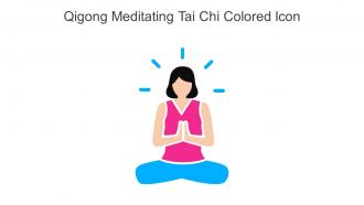 Qigong Meditating Tai Chi Colored Icon In Powerpoint Pptx Png And Editable Eps Format