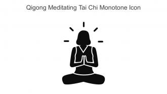 Qigong Meditating Tai Chi Monotone Icon In Powerpoint Pptx Png And Editable Eps Format