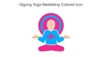 Qigong Yoga Meditating Colored Icon In Powerpoint Pptx Png And Editable Eps Format