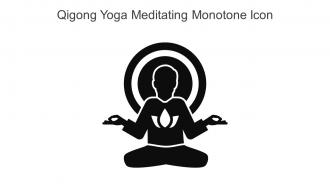 Qigong Yoga Meditating Monotone Icon In Powerpoint Pptx Png And Editable Eps Format