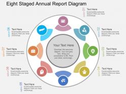Qj eight staged annual report diagram flat powerpoint design
