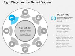 Qj eight staged annual report diagram flat powerpoint design