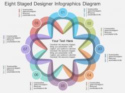 Qk eight staged designer infographics diagram flat powerpoint design