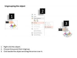 Qm six staged colored keys in ring flat powerpoint design