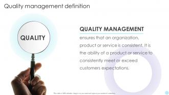 QMS Quality Management Definition Ppt Pictures Graphics