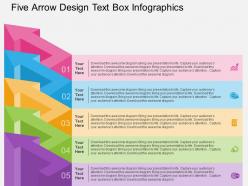 Qn five arrow design text box infographics flat powerpoint design