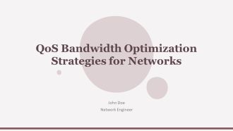 Qos Bandwidth Optimization Strategies For Networks PPT Outline AT