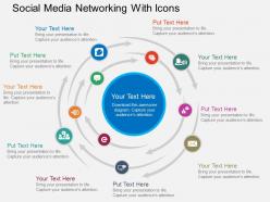 Qq social media networking with icons flat powerpoint design