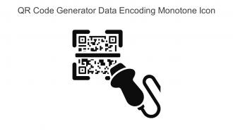 QR Code Generator Data Encoding Monotone Icon In Powerpoint Pptx Png And Editable Eps Format
