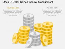 Qr stack of dollar coins financial management flat powerpoint design
