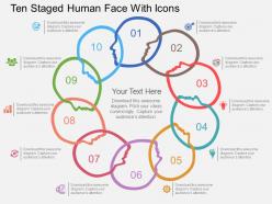 Qs Ten Staged Human Face With Icons Flat Powerpoint Design