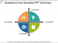 Quadrant circle template ppt summary