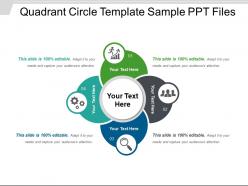 Quadrant circle template sample ppt files