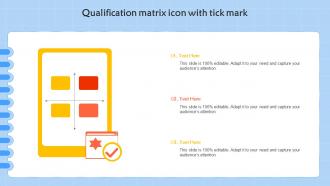 Qualification Matrix Icon With Tick Mark