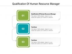Qualification of human resource manager ppt powerpoint presentation pictures objects cpb