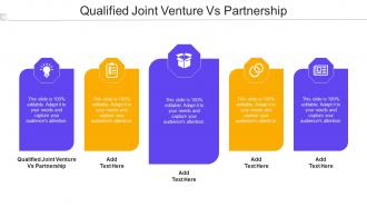 Qualified Joint Venture Vs Partnership Ppt Powerpoint Presentation Icon Cpb