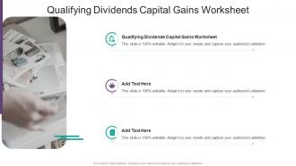 Qualifying Dividends Capital Gains Worksheet In Powerpoint And Google Slides Cpb