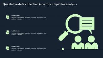 Qualitative Data Collection Icon For Competitor Analysis