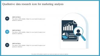 Qualitative Data Research Icon For Marketing Analysis