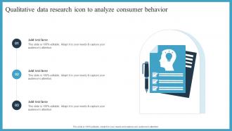 Qualitative Data Research Icon To Analyze Consumer Behavior