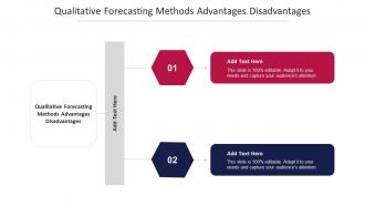 Qualitative Forecasting Methods Advantages Disadvantages Ppt PowerPoint Summary Cpb
