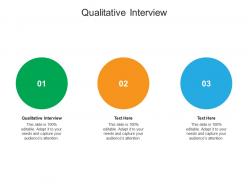 Qualitative interview ppt powerpoint presentation professional demonstration cpb