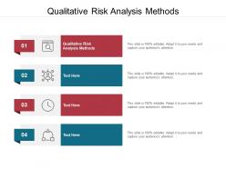 Qualitative risk analysis methods ppt powerpoint presentation ideas examples cpb