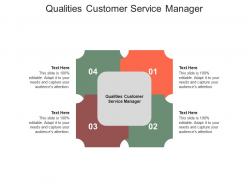 Qualities customer service manager ppt powerpoint presentation portfolio background designs cpb