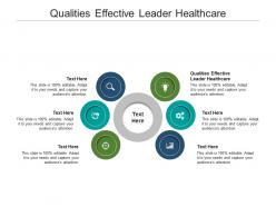 Qualities effective leader healthcare ppt powerpoint presentation styles visuals cpb