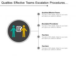 Qualities effective teams escalation procedures business process requirements cpb