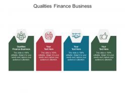 Qualities finance business ppt powerpoint presentation icon grid cpb