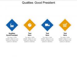 Qualities good president ppt powerpoint presentation layouts example cpb