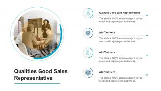 Qualities Good Sales Representative In Powerpoint And Google Slides Cpb