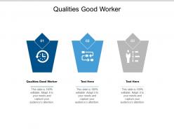 Qualities good worker ppt powerpoint presentation model structure cpb