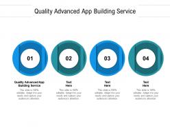 Quality advanced app building service ppt powerpoint presentation summary backgrounds cpb