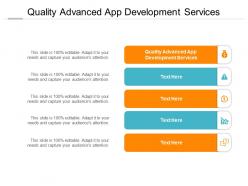 Quality advanced app development services ppt powerpoint presentation infographics graphics cpb